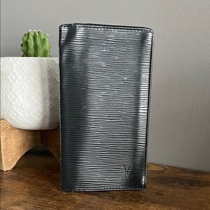 Louis Vuitton Black Flat Epi Leather Wallet